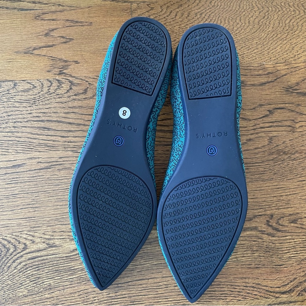 Rothy’s Spruce Python The Point Flat Size 8 - image 7